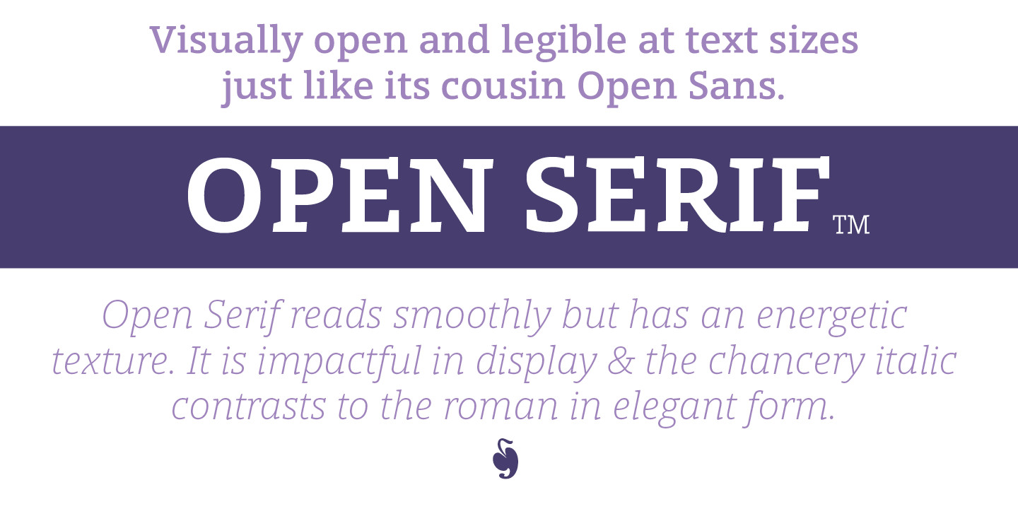 Open Serif Font preview